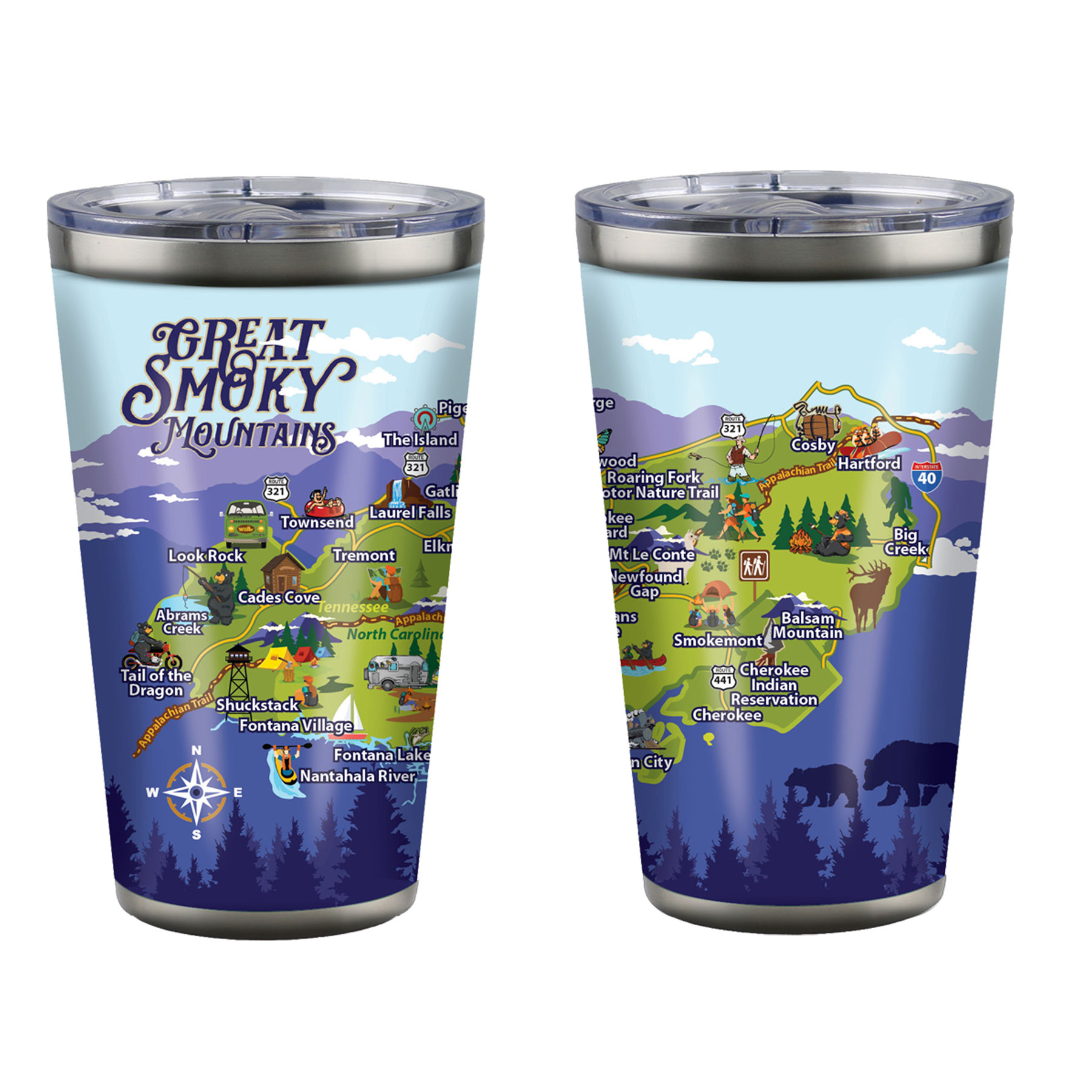 STAINLESS CUP GSM MAP 16OZ