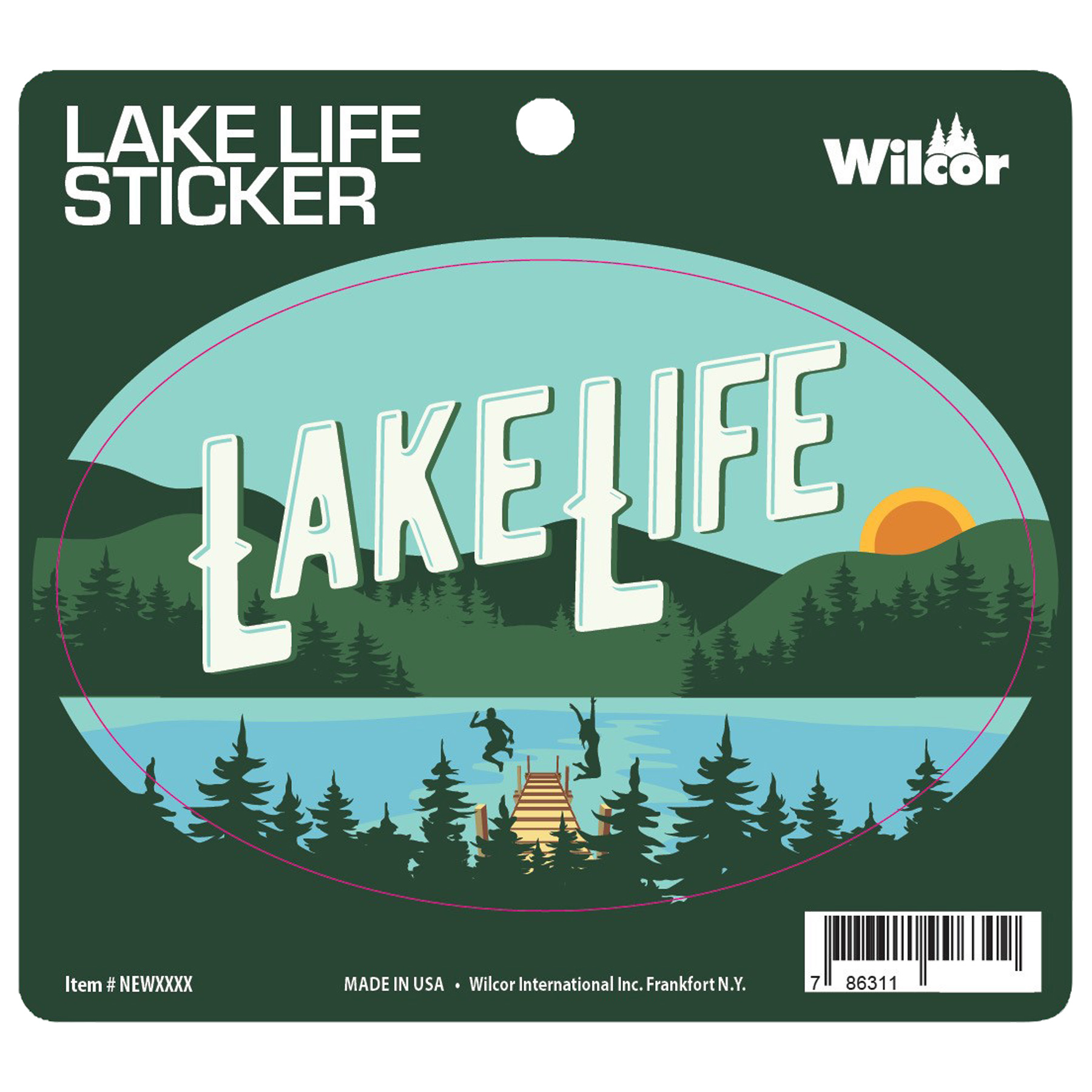 LAKE LIFE DAY OVAL STICKER  25/BL
