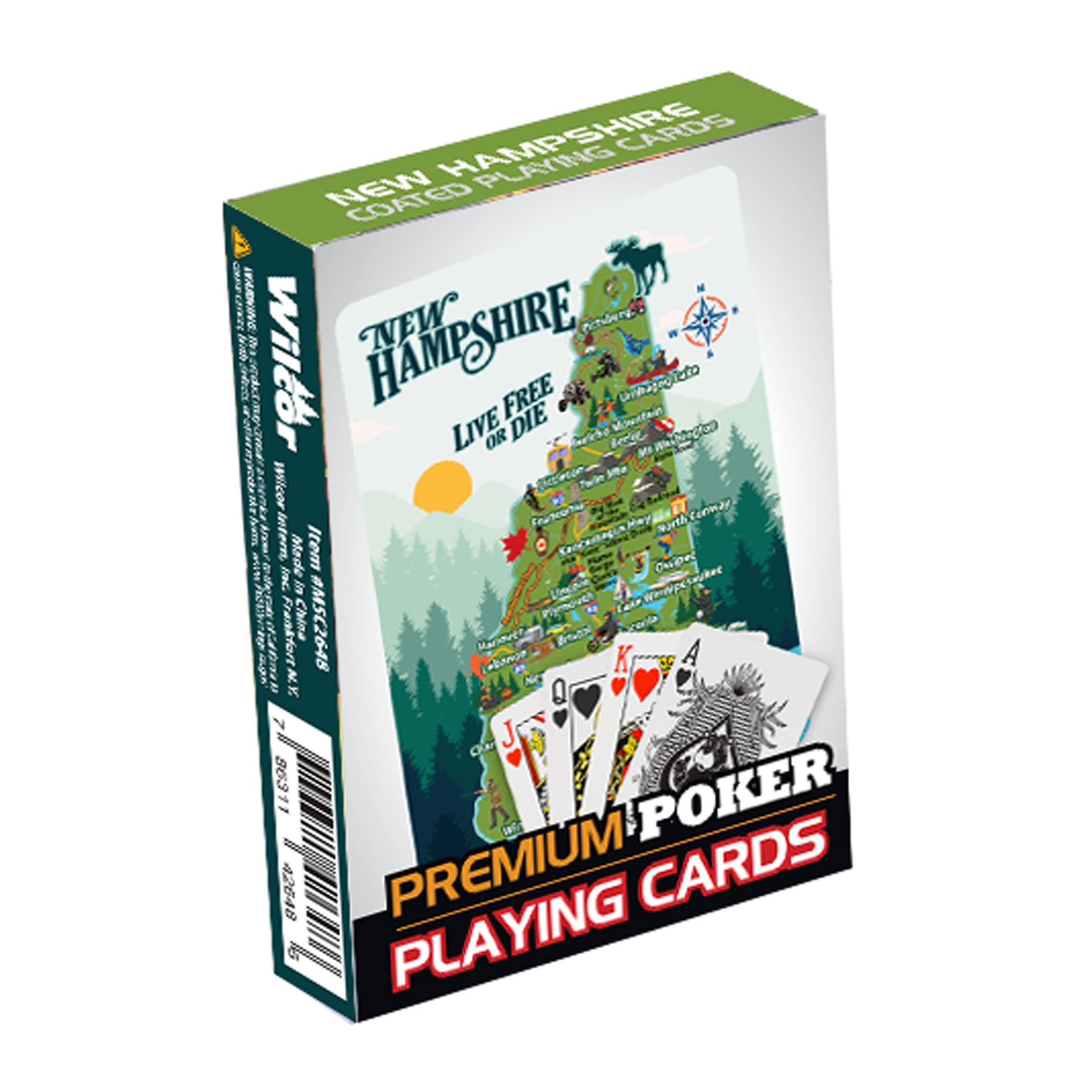 NEW HAMPSHIRE MAP PLAYING CARDS