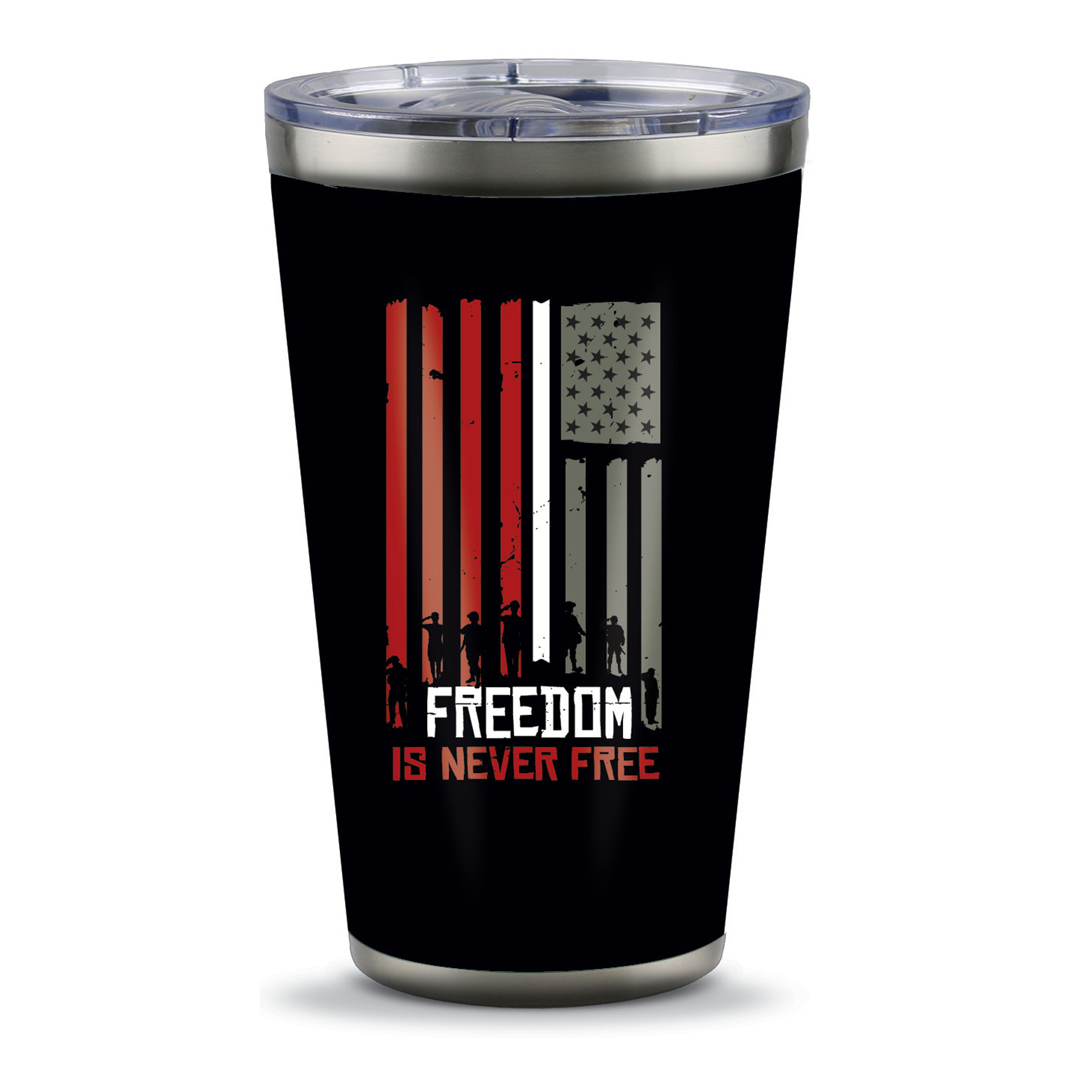 FREEDOM FLAG STAINLESS CUP 16OZ