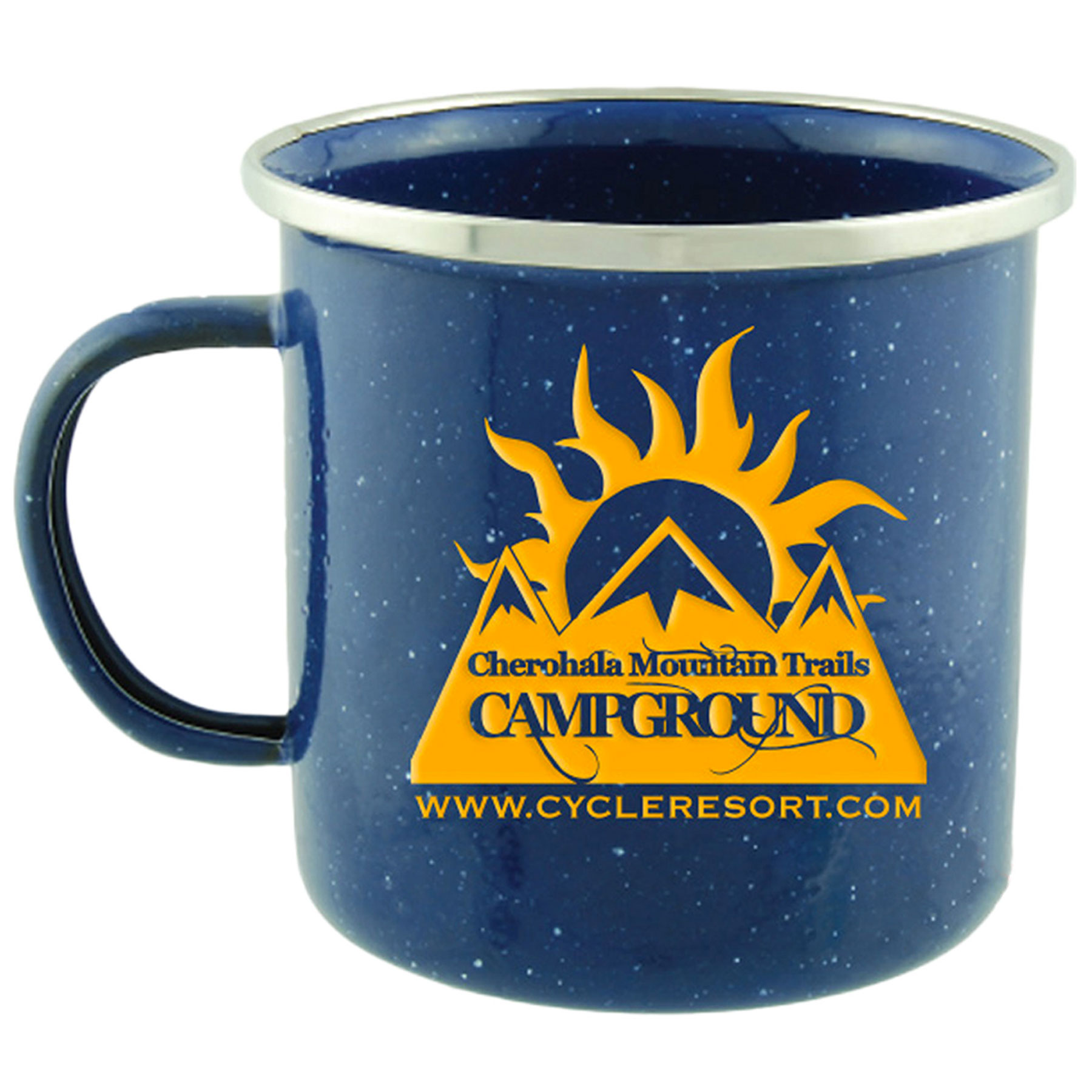 ENAMEL MUG BLUE 24OZ CUSTOM