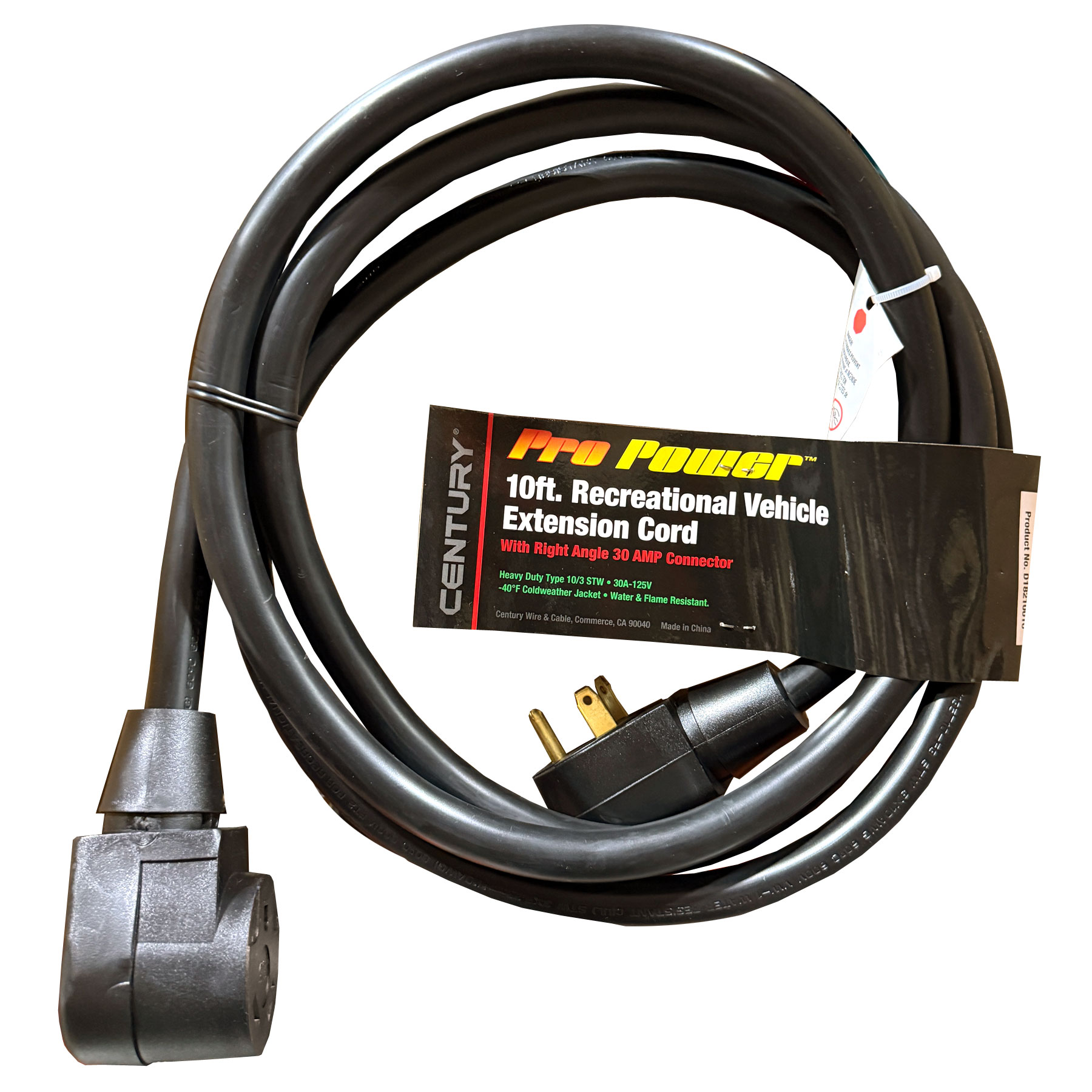 EXT. CORD 10' 30 AMP BLACK