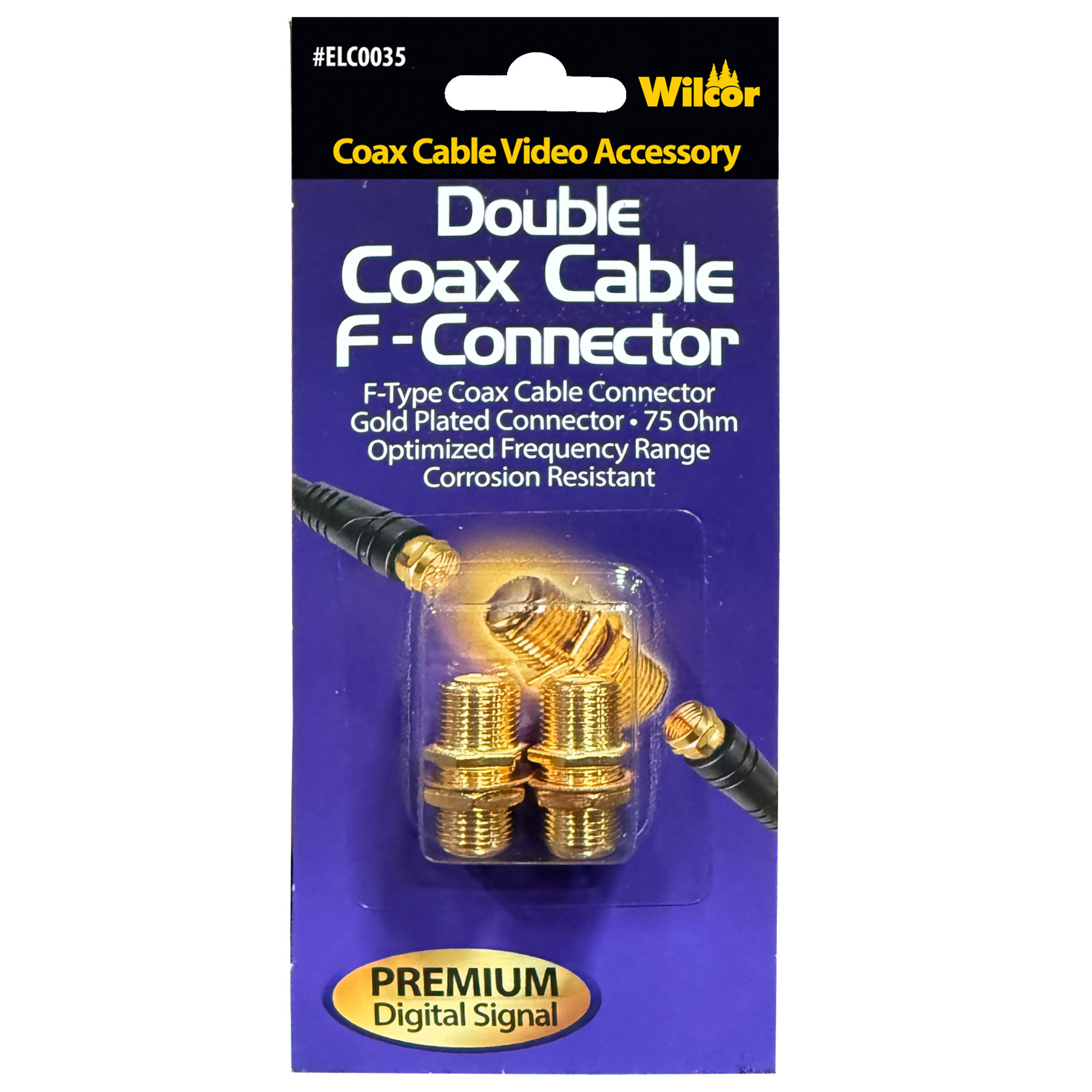 DBL F COAX CONNECT 2PK