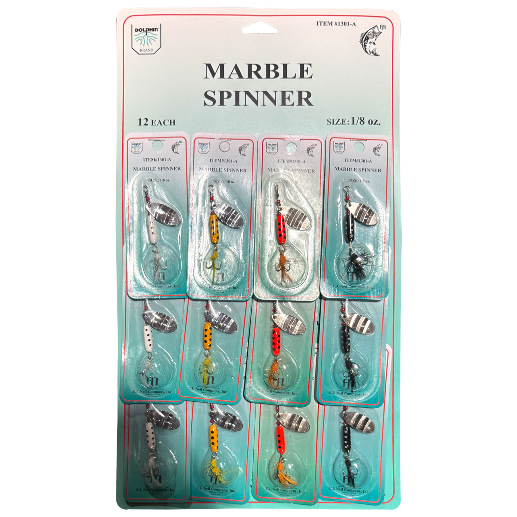 SPINNER 1/8 OZ MARBLE 12/DS