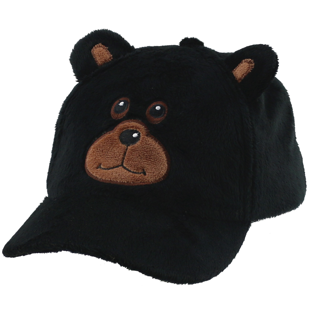 BEAR EMBROIDERED CAP FAUX FUR