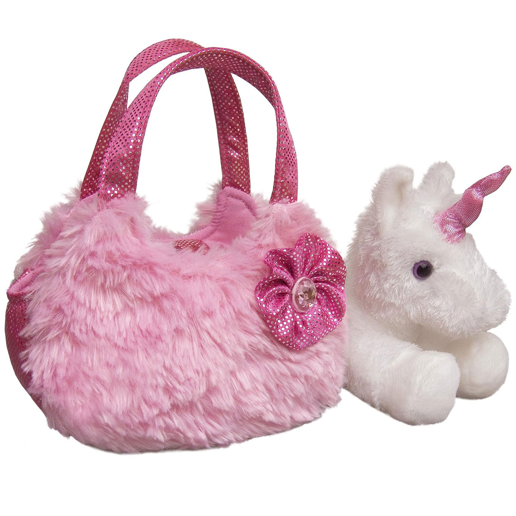 Little Girls Purse Kids Girls Crossbody Purse Unicorn Wallet Fuzzy Bag Plush  Shoulder Bag - Walmart.com