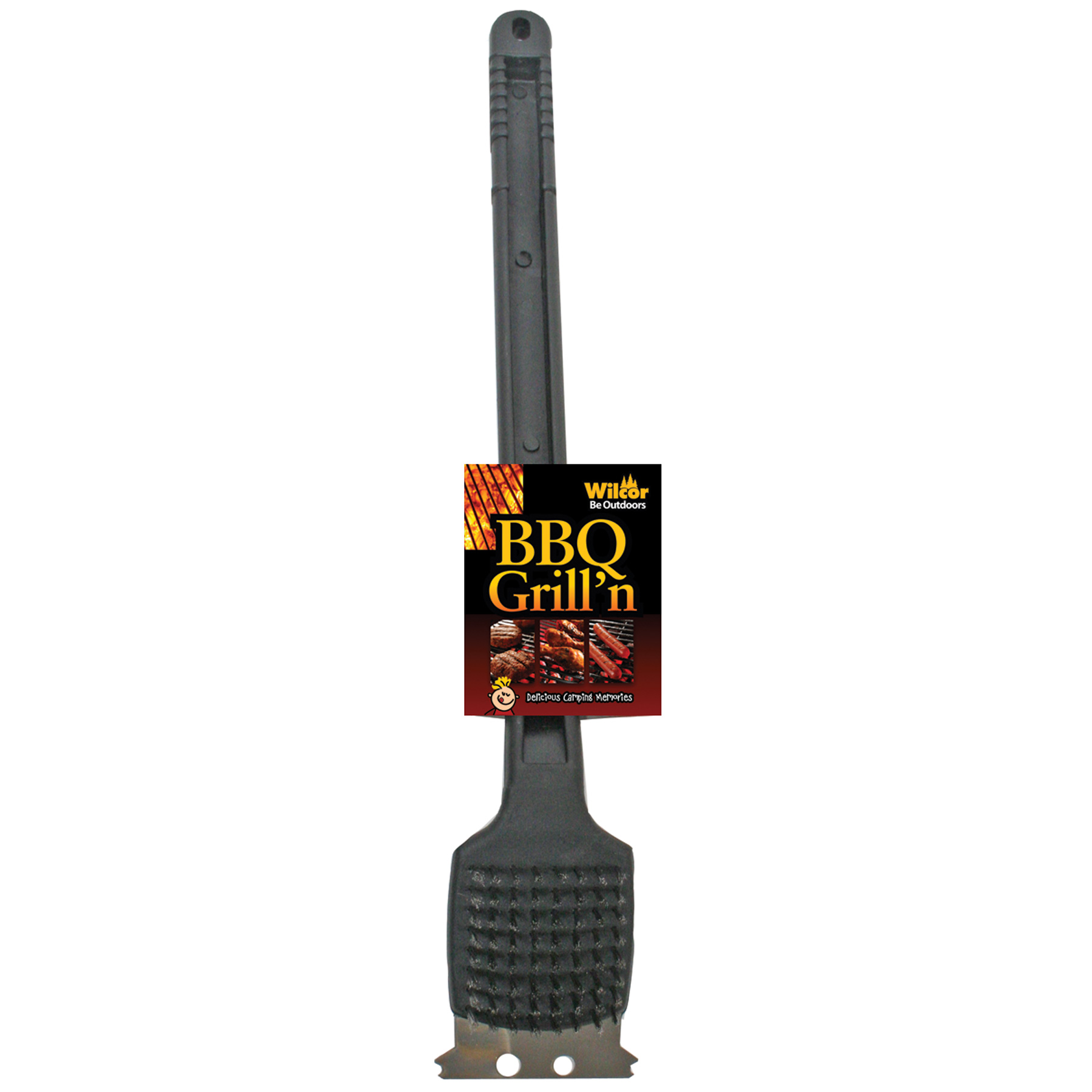BBQ SCRAPER BRUSH PLASTIC 18