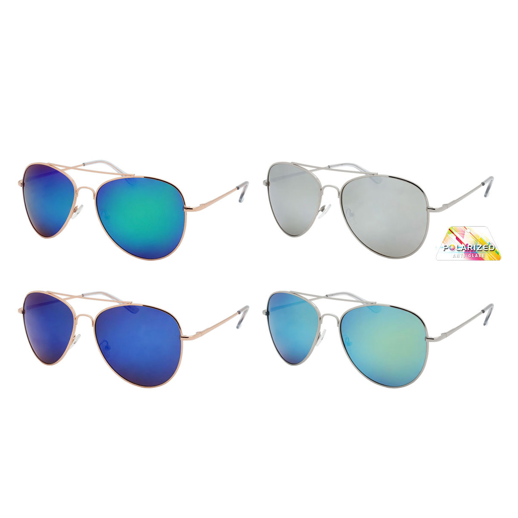 SUNGLASS POLARIZED AVIATOR 12/BX