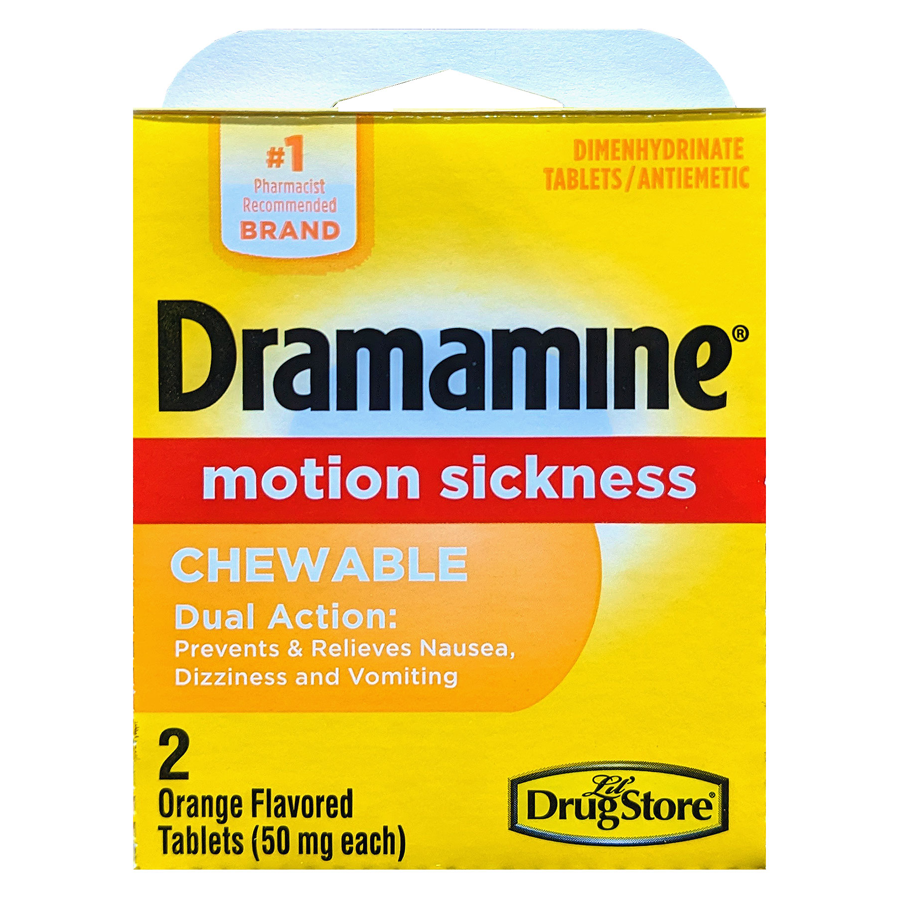 DRAMAMINE 2CT TABLET 1 DOSE 6/BL
