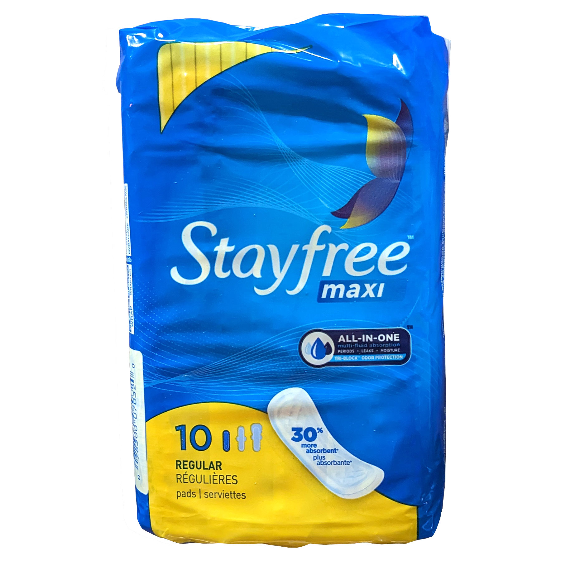 STAY FREE MAXI PADS 10CT REGULAR