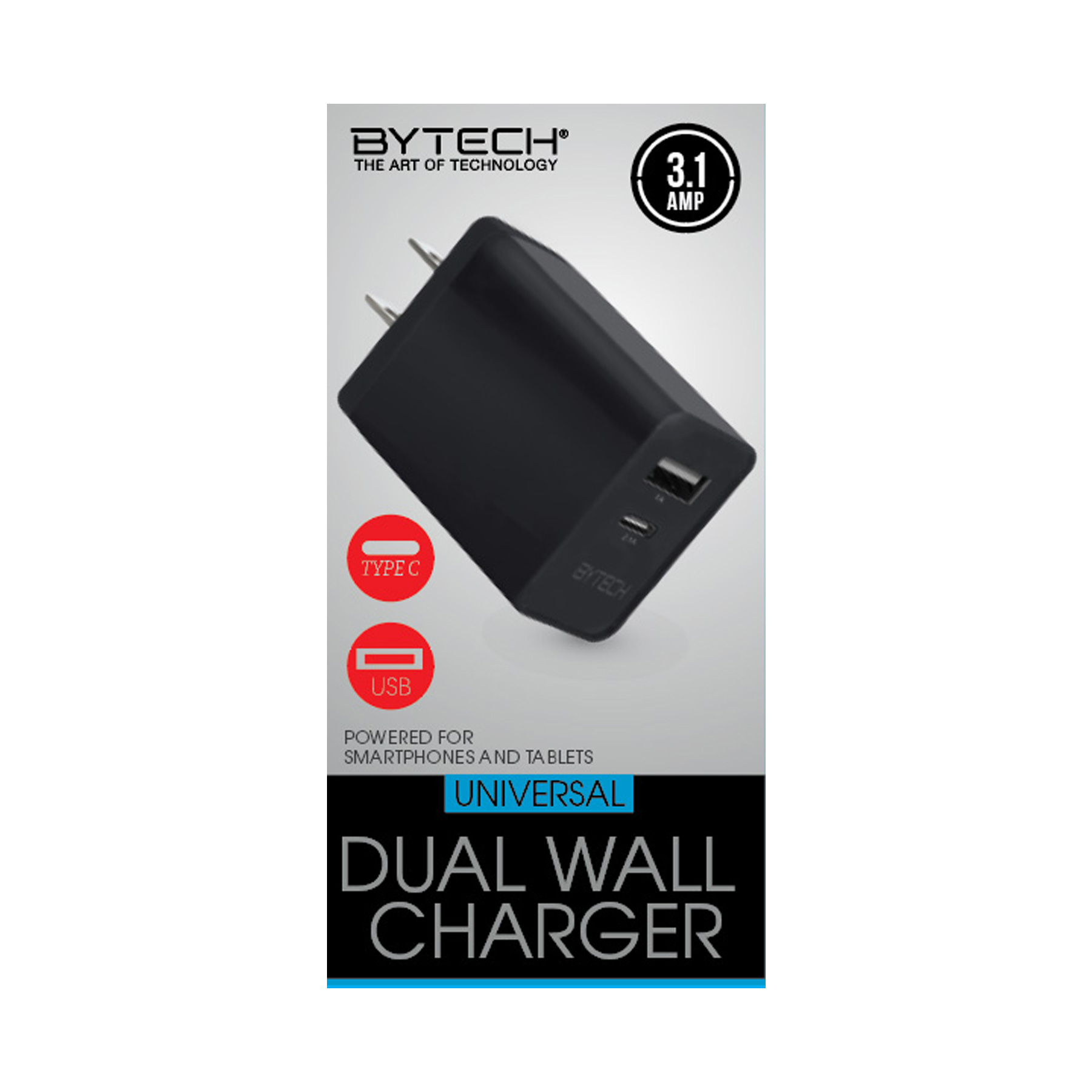 WALL CHARGER 3.1AMP DUAL USB