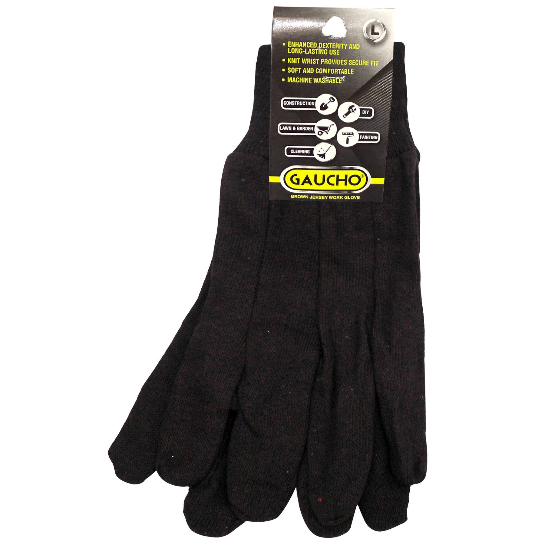 MENS BROWN JERSEY GLOVE
