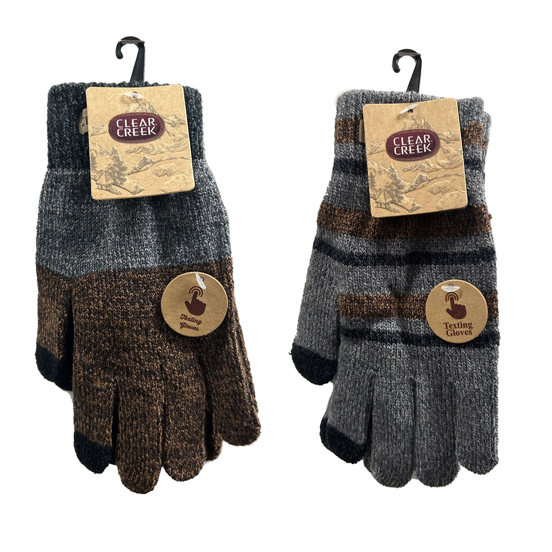 GLOVE MENS STRIPED TEXTING ASST