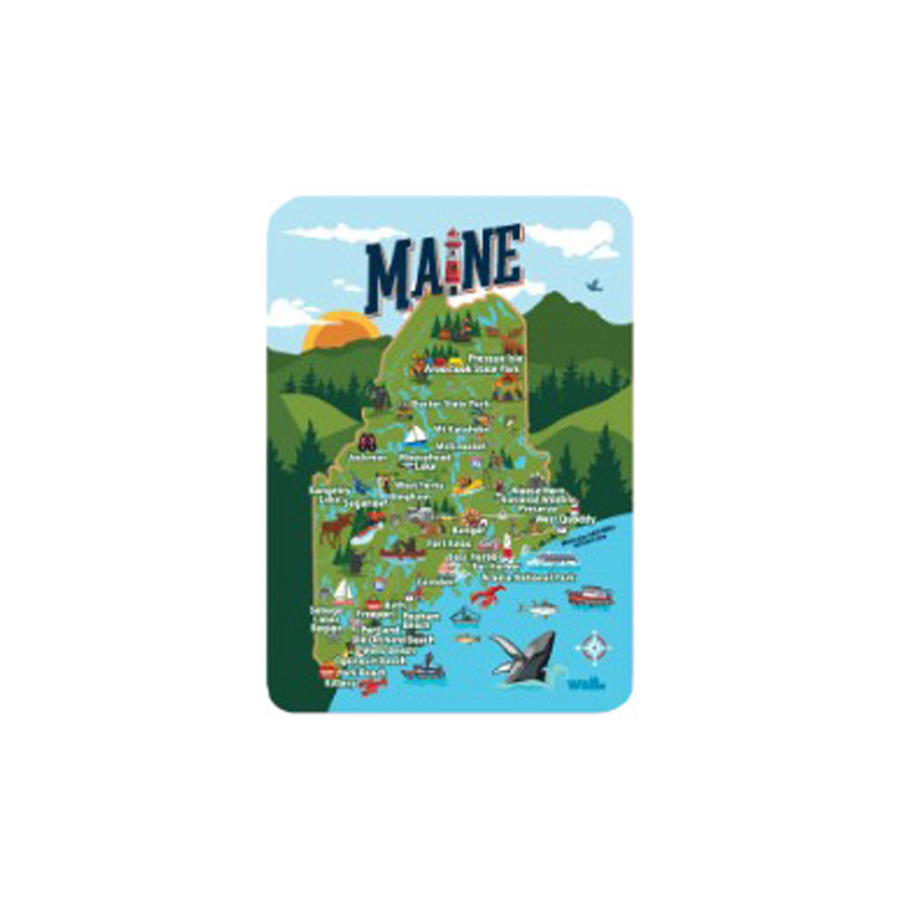 MAINE MAP PLAYING CARDS