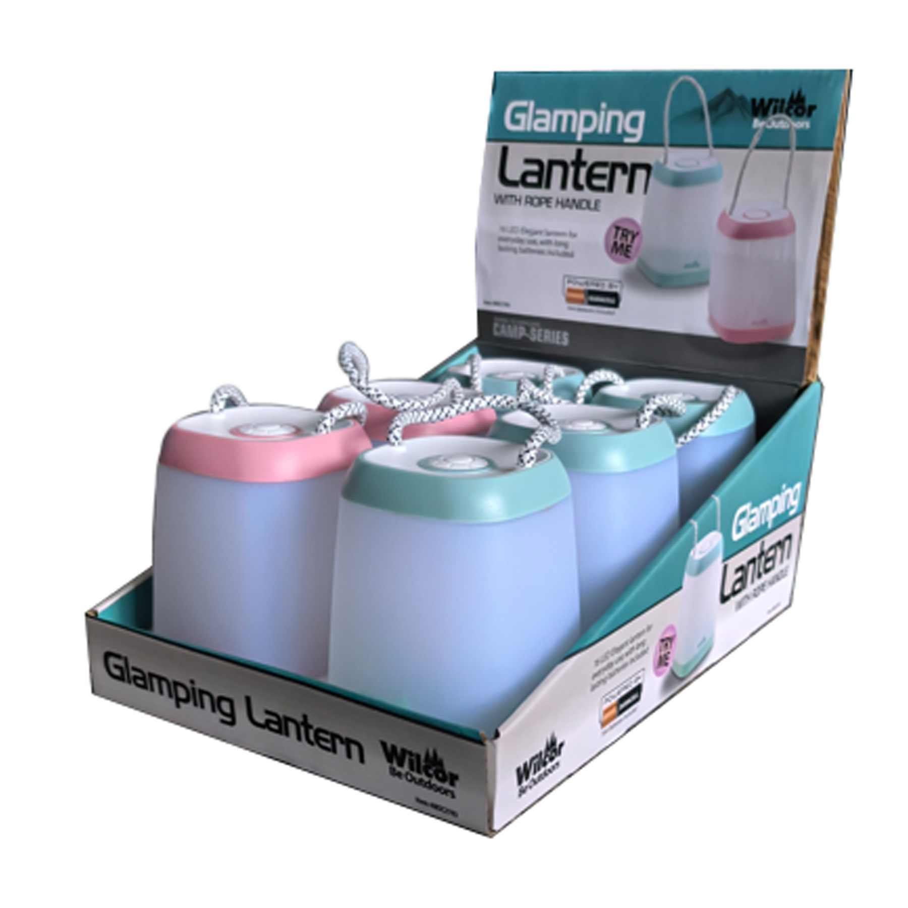 GLAMPING LANTERN W/ ROPE HANDLE