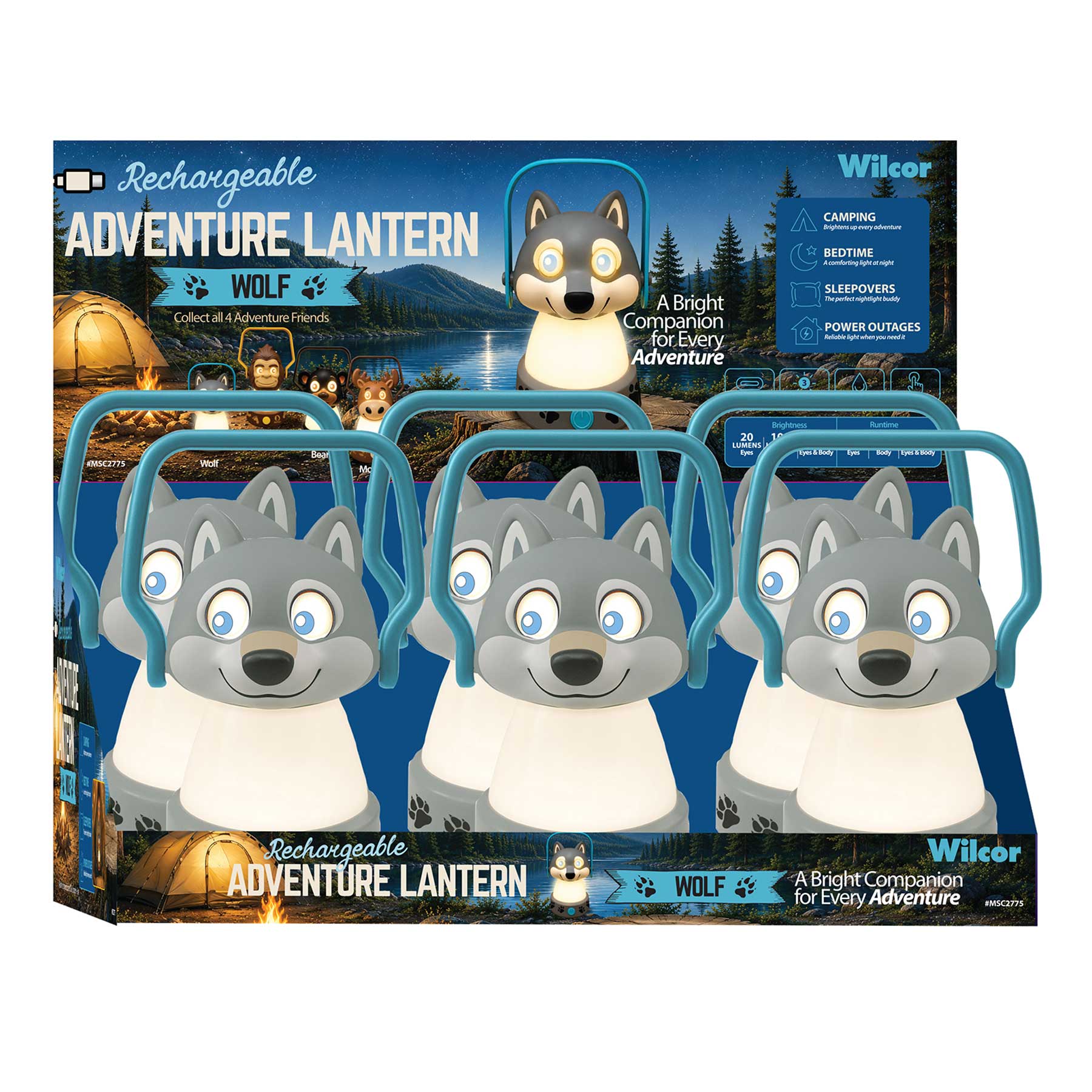 GREY WOLF CAMP LANTERN RECHARGE 6/DS
