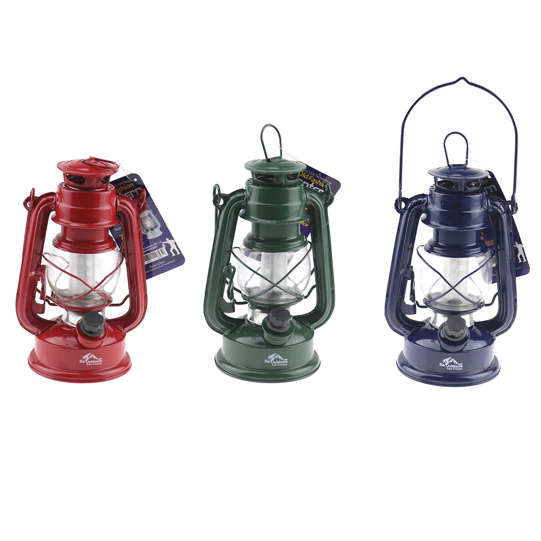 METAL LANTERN LED ASST