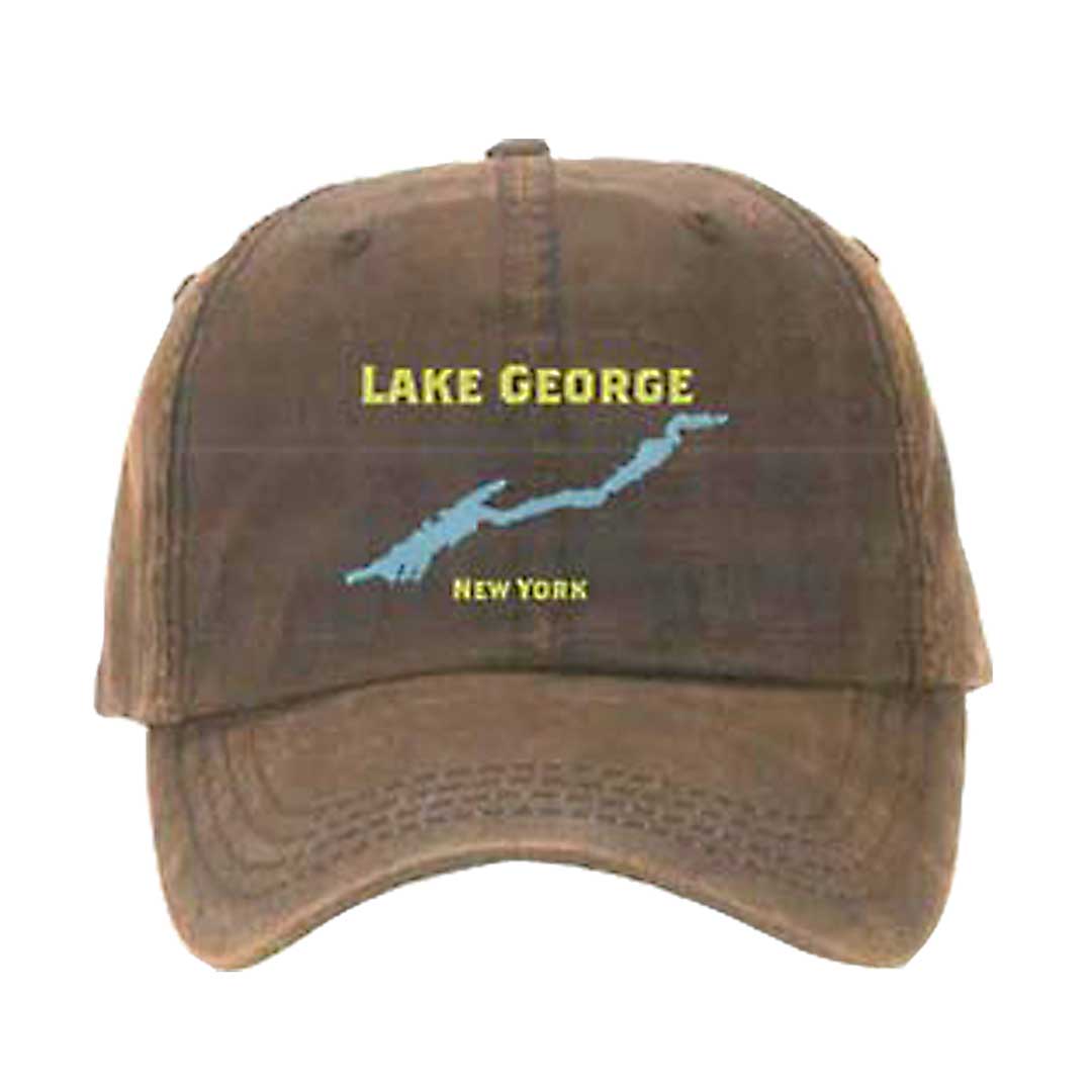 CAP WASHED WAX BROWN - LAKE GEORGE