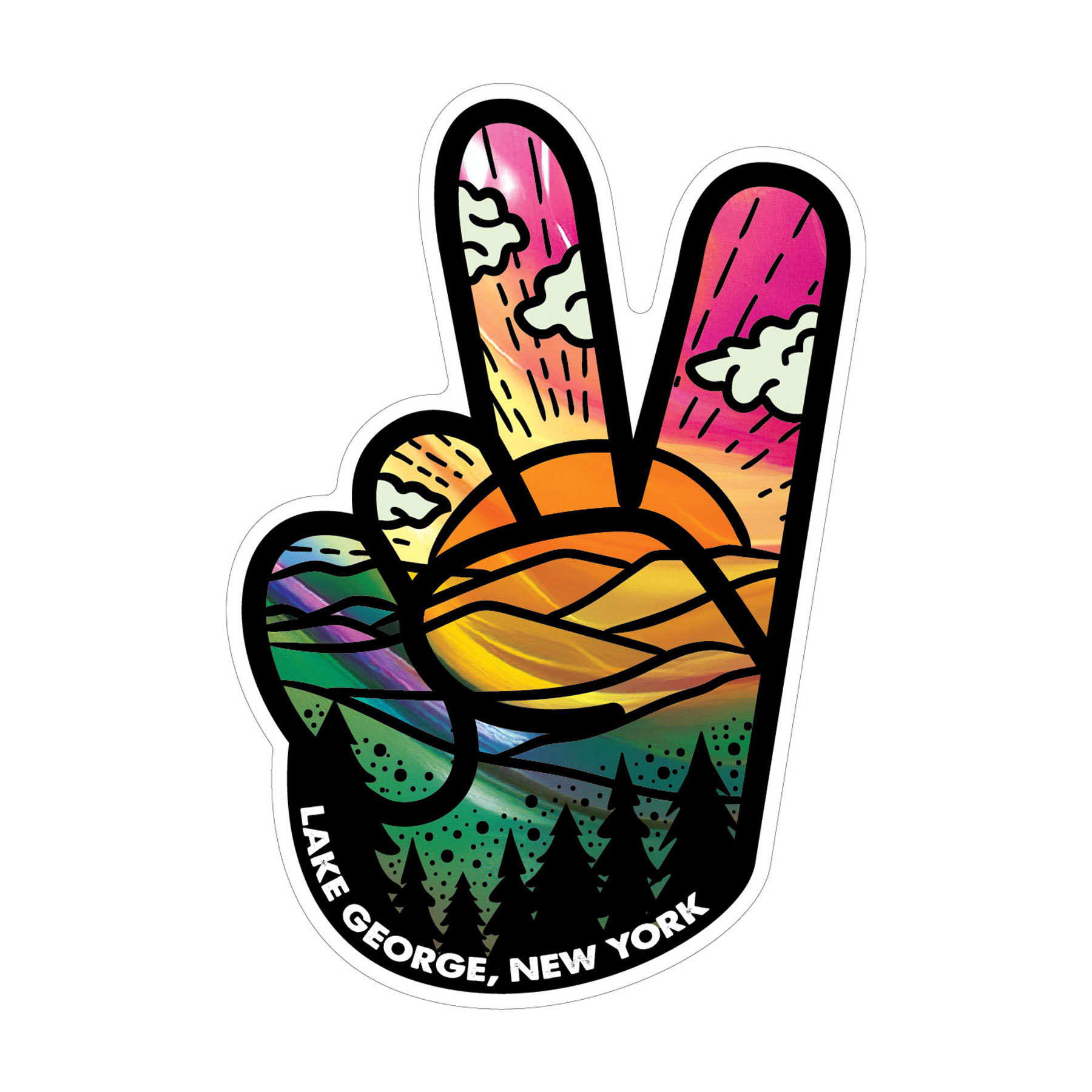 LG PEACE STICKER LG 25/BL