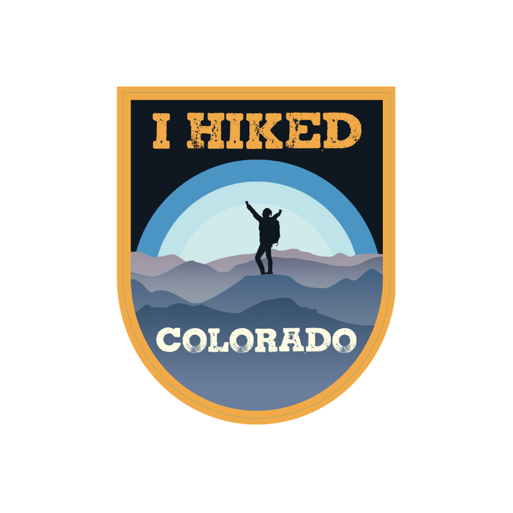 CO HIKER STICKER SM 25/BL
