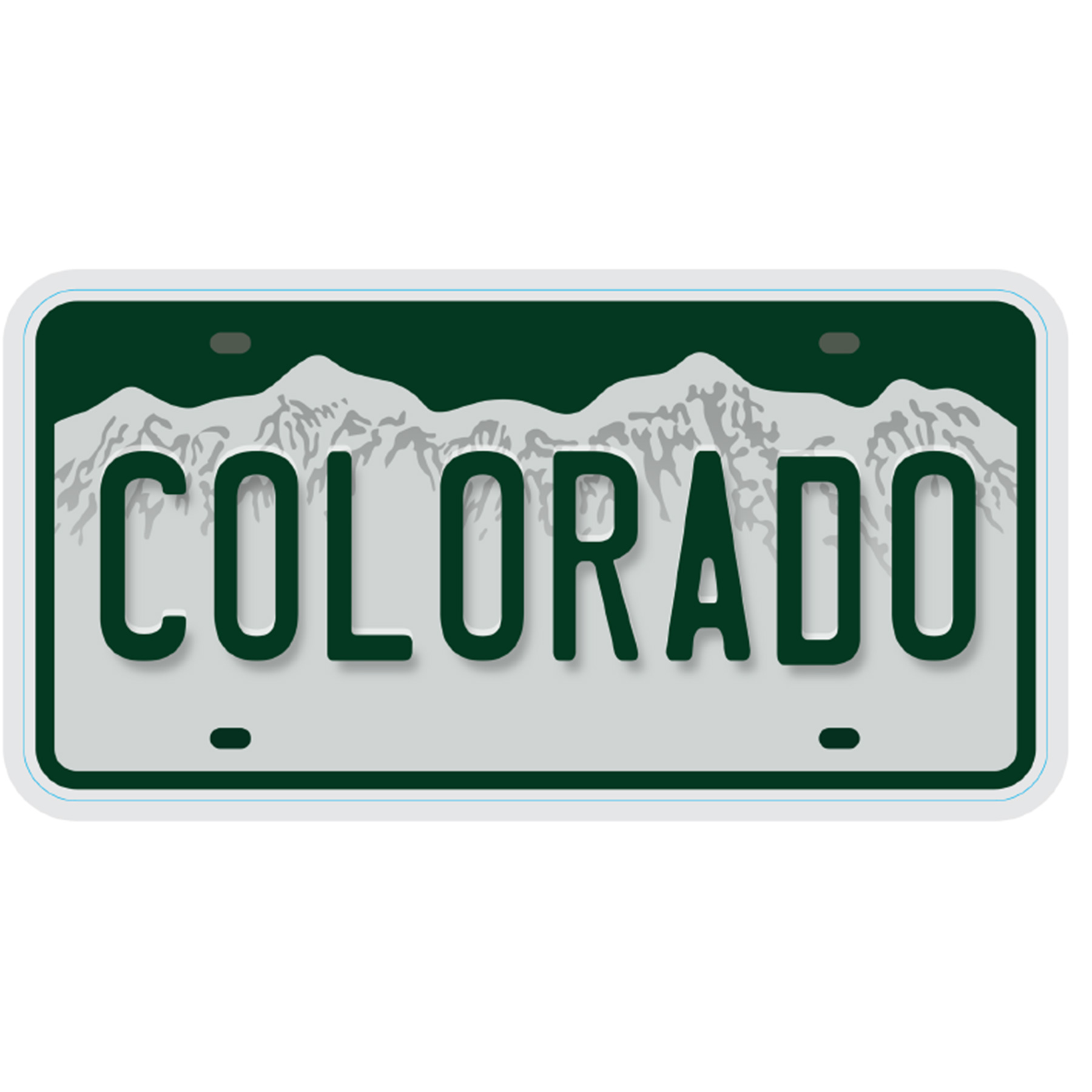 CO LICENSE PLATE STICKER LG 25/BL