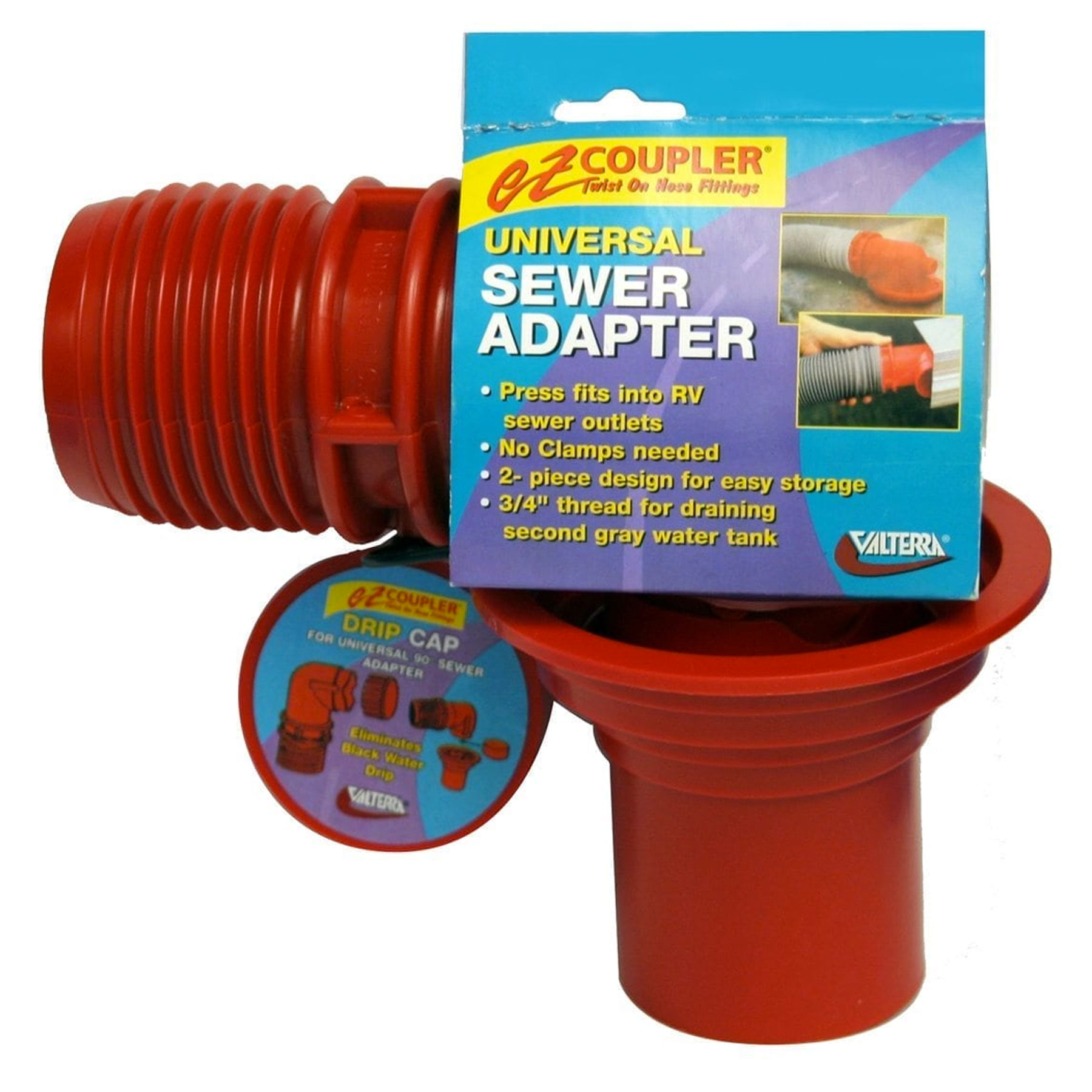 EZ SEWER ADAPTER RED ANGLED