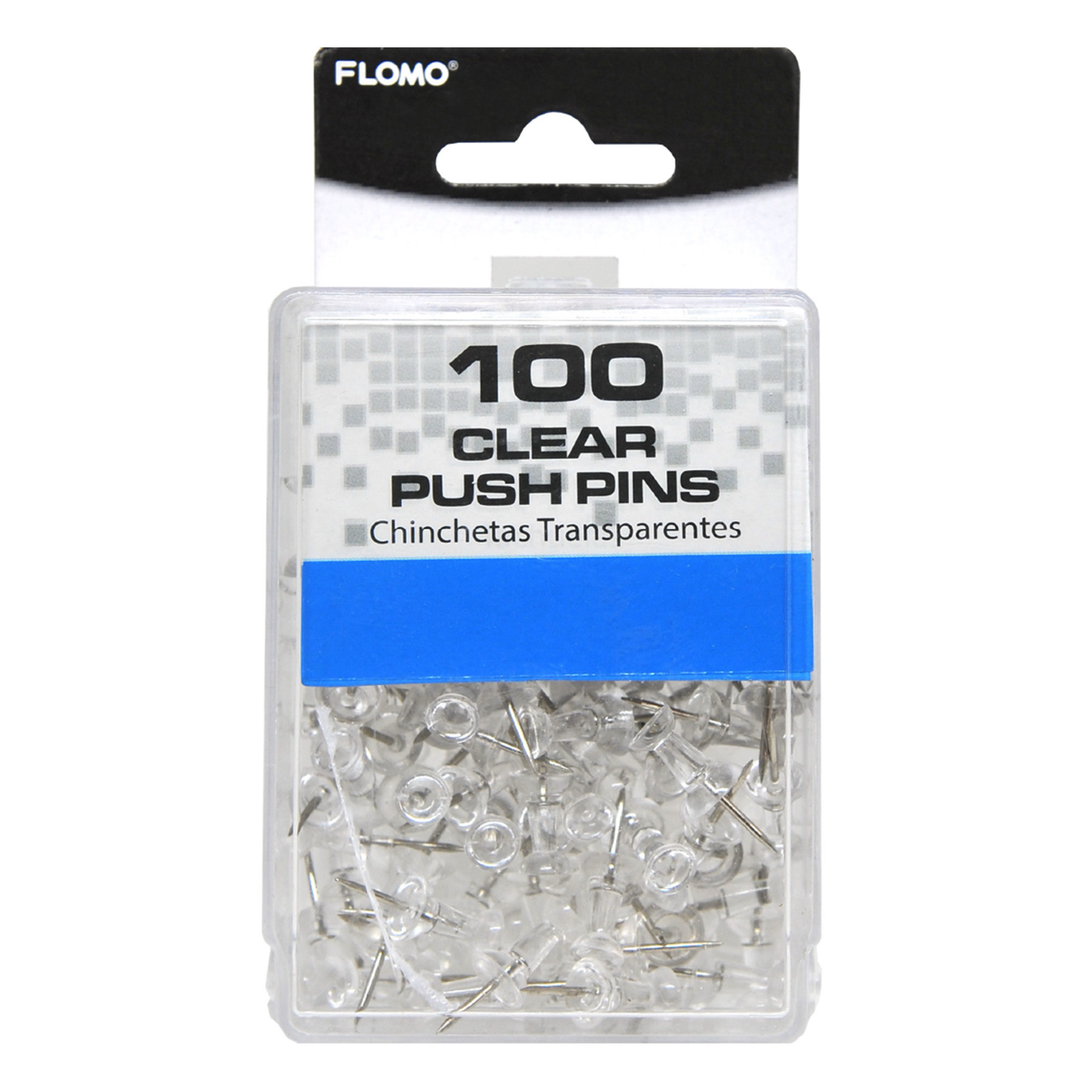 PUSH PIN CLEAR 100CT